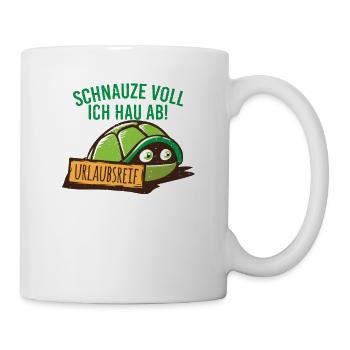 Schildkröte hat die Schnauze voll Urlaubsoutfit - Tasse - Weiß - Rechts