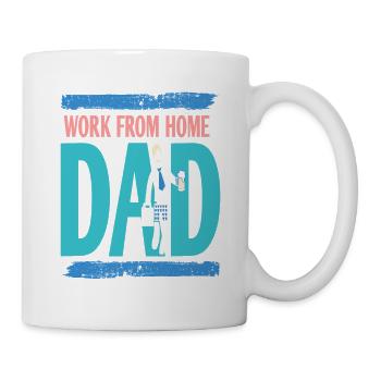 Retro Vintage Work From Home Dad Cool T-Shirt - Tasse - Weiß - Rechts