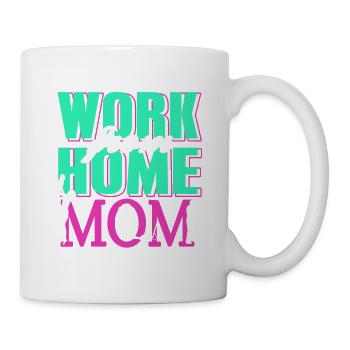 Retro Vintage Work From Home Mom Awesome - Mug - white - Right