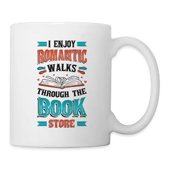 Romantische Spaziergänge Durch Den Buchladen. - Tasse - Weiß - Rechts