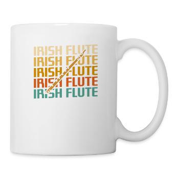 Retro Vintage Classic Irish Flute Player Instruments - Mug - white - Right