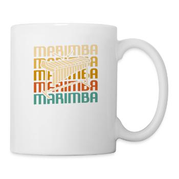 Retro Vintage Classic Marimba Player Instrument - Tasse - Weiß - Rechts