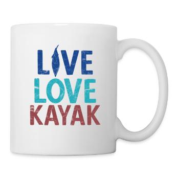 Paddel-Boot Kanu-Fahrer Für Kajak - Tasse - Weiß - Rechts