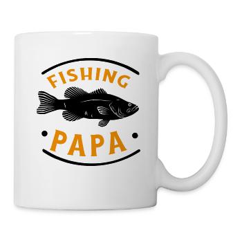 Angeln Fishing Papa Angler - Tasse - Weiß - Rechts