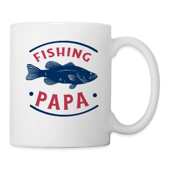 Angeln Fishing Papa Angler - Tasse - Weiß - Rechts
