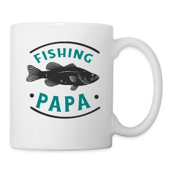 Angeln Fishing Papa Angler - Tasse - Weiß - Rechts