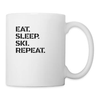 Ski - eat. Sleep. ski. repeat. - Mug - white - Right