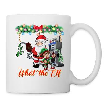 Drôle de Père Noël et Elfe Haut Prix de l’Essence Se plaindre - Mug blanc - blanc - Droite