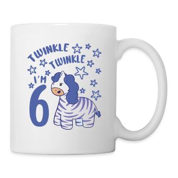 6ème anniversaire Fille Zebra 6 ans Bday Party - Mug blanc - blanc - Droite