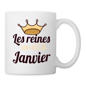 Queens were born in January - Mug - white - Right