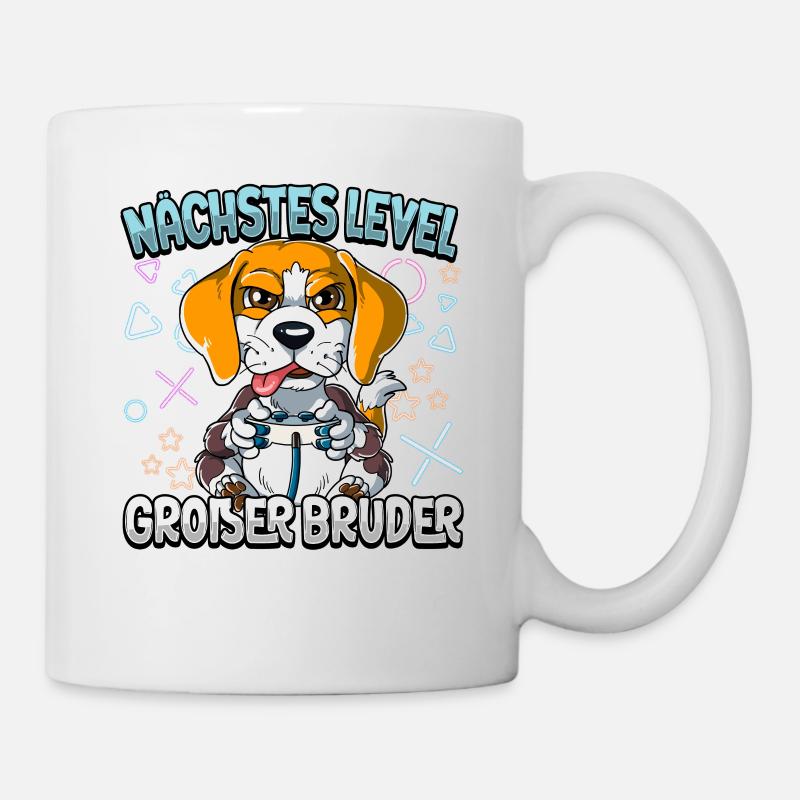 Nächstes Level Großer Bruder - Tasse - Weiß