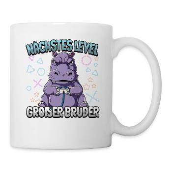 Nächstes Level Großer Bruder - Tasse - Weiß - Rechts