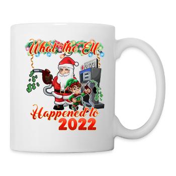 Drôle de Noël 2022 - Ce que l’elfe est arrivé à 20 - Mug blanc - blanc - Droite