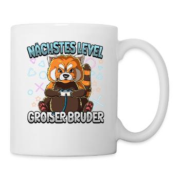 Nächstes Level Großer Bruder - Tasse - Weiß - Rechts