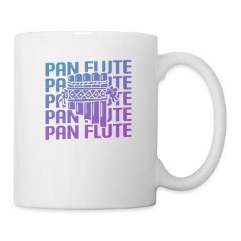Retro Vintage Classic Pan Flute Instrument Guita - Mug - white - Right