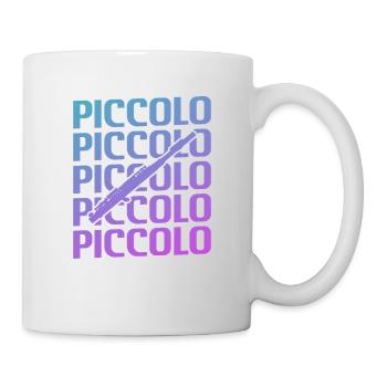Retro Vintage Classic Piccolo Player Instrument - Tasse - Weiß - Rechts