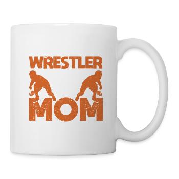 My favorite wrestler calls me Mama Wrestling - Mug - white - Right