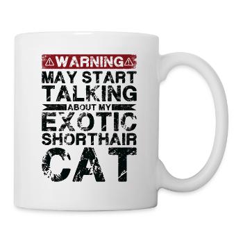 En parlant de chat exotique à poil court - Mug blanc - blanc - Droite