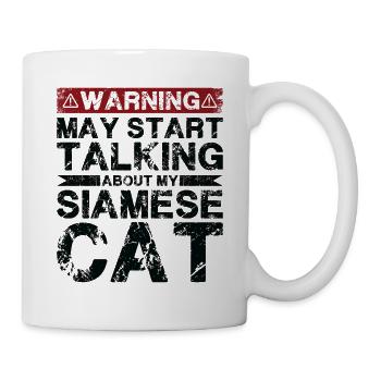Speaking of Siamese cat - Mug - white - Right