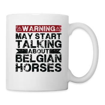 En parlant de cheval belge - Mug blanc - blanc - Droite