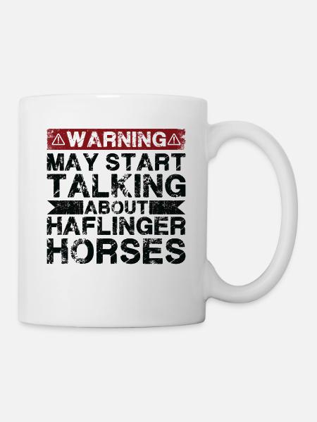 Über Haflinger Horse Sprechen - Tasse - Weiß