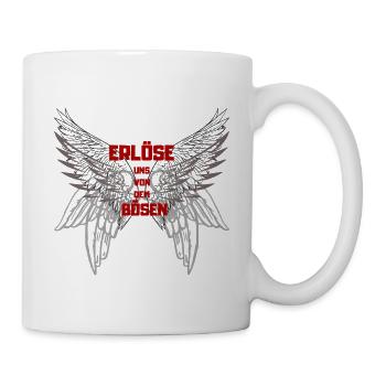 Wie im Himmel so auf Erden - Tasse - Weiß - Rechts