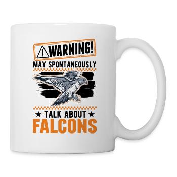 Warning Falcon falconer Falconry Kestrel - Mug - white - Right