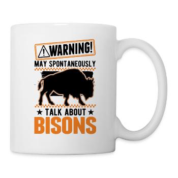 Warning Buffalo Bison Water Buffalo - Mug - white - Right