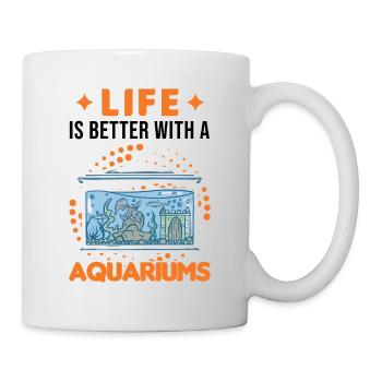 La vie est meilleure avec un Aquariums Aquascaping - Mug blanc - blanc - Droite