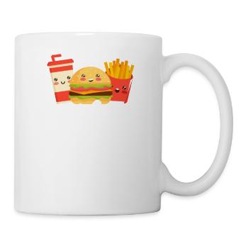 Fast Food für Mädchen - Tasse - Weiß - Rechts