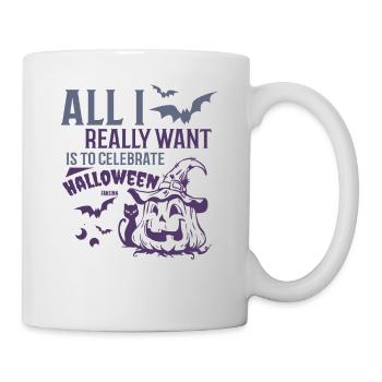 Ich möchte Halloween feiern - Tasse - Weiß - Rechts