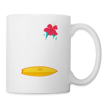Planche de surf - Mug blanc - blanc - Droite