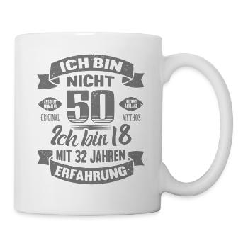 50. Geburtstag Männer Frauen Lustig 50 Jahre - Tasse - Weiß - Rechts