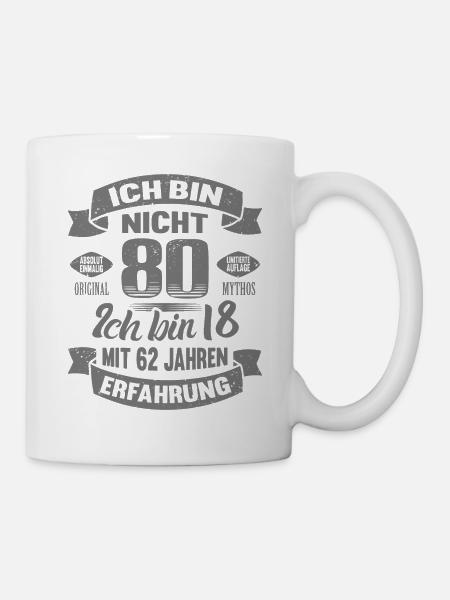 80. Geburtstag Männer Frauen Lustig 80 Jahre - Tasse - Weiß