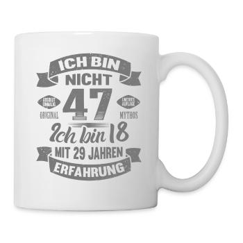 47. Geburtstag Männer Frauen Lustig 47 Jahre - Tasse - Weiß - Rechts