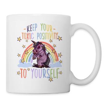 Licorne Zombie Toxic Positivity Misanthropes - Mug blanc - blanc - Droite