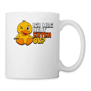 Ich Mag Halt Enten - Tasse - Weiß - Rechts