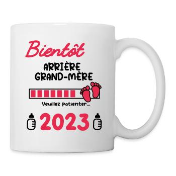 Annonce grossesse bientôt Arrière grand-mère 2023 - Mug blanc - blanc - Droite
