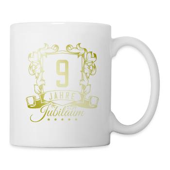 9 Zahl wappen - Tasse - Weiß - Rechts