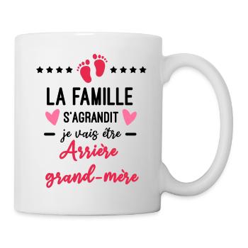famille s'agrandit Arrière grand-mère naissance - Mug blanc - blanc - Droite