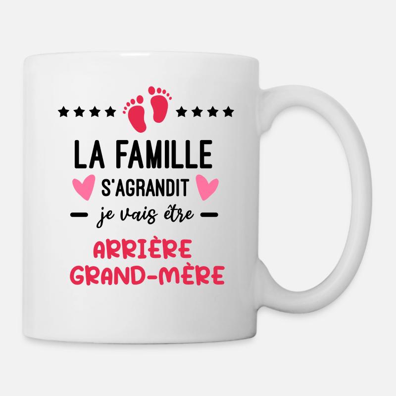 Annonce grossesse famille s'agrandit - Mug blanc - blanc