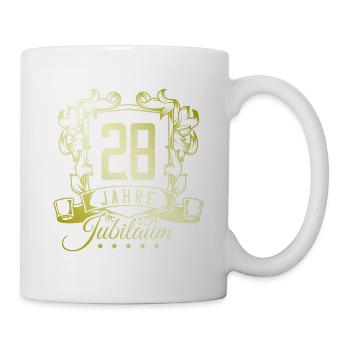 28 Zahl wappen - Tasse - Weiß - Rechts
