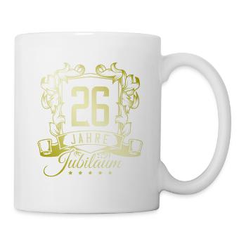 26 Zahl wappen - Tasse - Weiß - Rechts