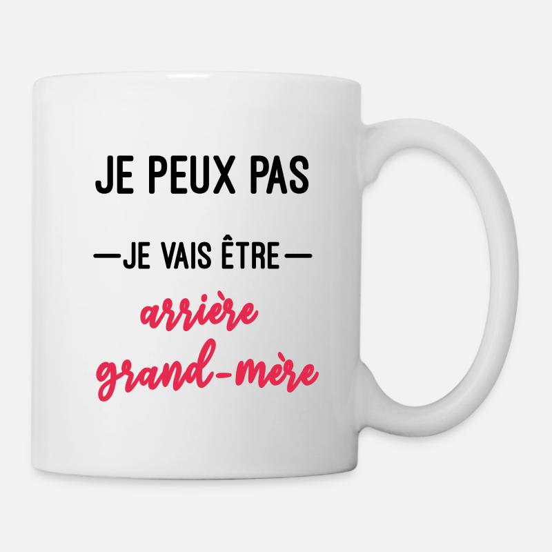 je vais être Arrière grand-mère grossesse - Mug blanc - blanc