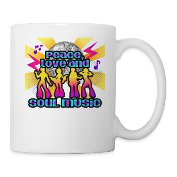 | de vêtements Funk Costume vintage des années 70 pour la musique soul - Mug blanc - blanc - Droite