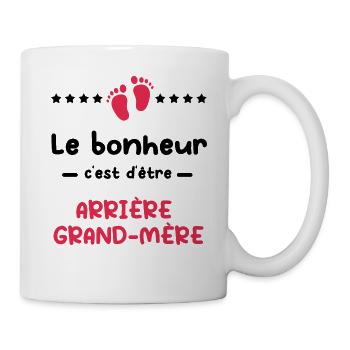 Annonce grossesse bonheur Arrière grand-mère - Mug blanc - blanc - Droite