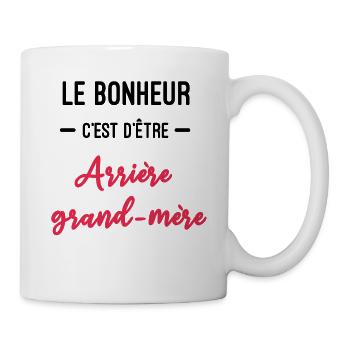 bonheur Arrière grand-mère cadeau naissance - Mug blanc - blanc - Droite