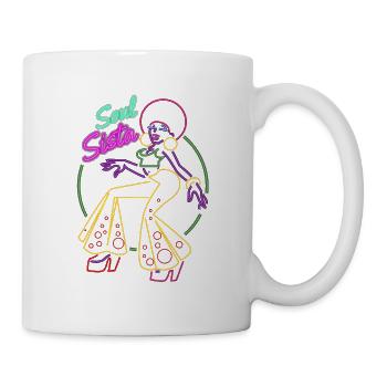 Funk Clothing | Vintage 70er Jahre Kostüm für Soul Musik - Tasse - Weiß - Rechts