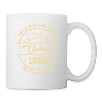Vintage 1988 Retro Geburtstagsgeschenkidee 1988 - Tasse - Weiß - Rechts