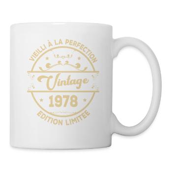 Vintage 1978 Retro Geburtstagsgeschenkidee 1978 - Tasse - Weiß - Rechts
